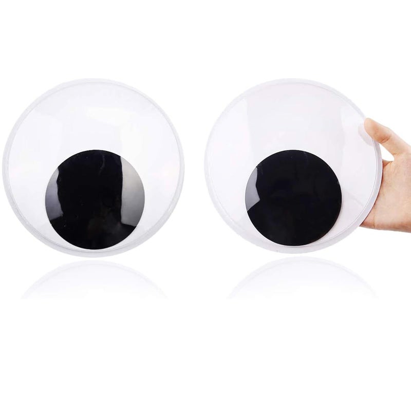 DIYASY 2 Inch 3 Inch 4 Inch Large Googly Wiggle Eyes with Self-Adhesive 8 Pcs for Christmas Decorations - Image 1